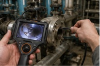 Endoscopio de Video con Pantalla HD de 5 Pulgadas y Resolución 1080P, Clasificación IP54, Zoom Digital 3X, Batería de Litio, Cámara Boroscópica Articulada de 360 Grados, Industrial