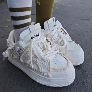 Women & Men Casual <b>Shoes</b> 2026 New Design Damage Aesthetics Series Thick Bottom Spring Mesh Breathable Waterproof <b>Canvas</b> <b>Trendy</b> - Product Image 4