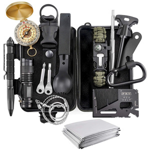 Kit de supervivencia al aire libre, herramientas de emergencia compactas de 21x11x5,5 cm para primeros auxilios en áreas silvestres y suministros SOS - Product Image 1