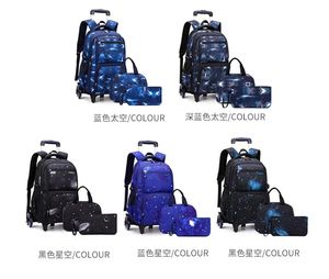 Mochila con <span class=keywords><strong>ruedas</strong></span> para niños personalizada al por mayor, bolsa de almuerzo con <span class=keywords><strong>ruedas</strong></span> 3 en 1 para niños, conjunto de mochila escolar para niños pequeños - Product Image 4