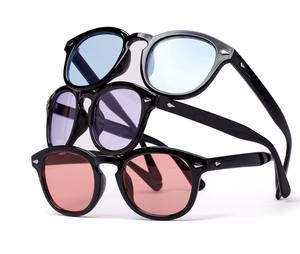 Nueva moda De <span class=keywords><strong>Johnny</strong></span> <span class=keywords><strong>Depp</strong></span> estilo gafas De Sol redondas De tinte océano lente diseño De marca parte mostrar gafas De Sol, gafas De Sol - Product Image 6