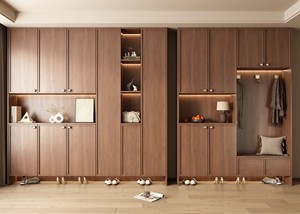 Best Selling Mid-century Style Mud Cabinet Storage Cabinet for Entry Customized High-end Wardrobe Design MDF <strong>Closet</strong> - Product Image 5