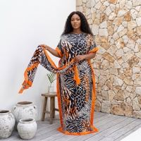 Robe longue en soie multicolores, taille plus, ensemble deux pièces décontracté, robe d'été pour femmes adultes