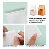 Impression personnalisée de sacs en papier blanc brun Sacs à pain transparents scellés avec fenêtres Emballage kraft de qualité alimentaire avec fenêtres