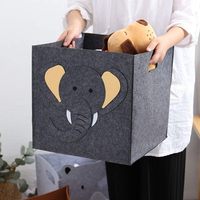 Grande capacité éléphant tigre dessin animé feutre boîte de rangement vêtements sales vêtements panier à linge voiture panier de rangement pour vêtements