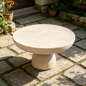 Meubles <span class=keywords><strong>de</strong></span> <span class=keywords><strong>jardin</strong></span> minimalistes pour l'extérieur, <span class=keywords><strong>table</strong></span> à manger <span class=keywords><strong>de</strong></span> patio, <span class=keywords><strong>table</strong></span> basse ronde en fibrociment et béton pour la cour <span class=keywords><strong>de</strong></span> villa - Product Image 4