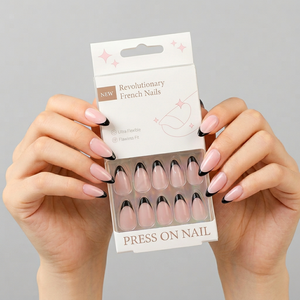 <span class=keywords><strong>Uñas</strong></span> Postizas Francesas Cortas de Color <span class=keywords><strong>Natural</strong></span>, 30 Piezas, Marca Privada, Alta Calidad, Reutilizables, Acrílicas, Venta al Por Mayor de Fábrica - Product Image 1