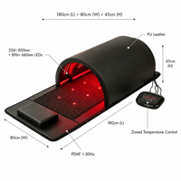 Dôme de sauna infrarouge à lumière rouge ERCON 5 en 1 pour la récupération et la relaxation des athlètes après l'entraînement, portable, pliable, pour tout le corps