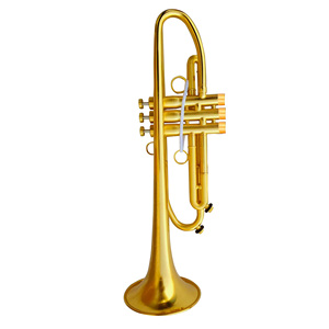 Trompette BB Saturn Water Key Sanded Gold Plated, son professionnel exceptionnel, pour professeur de trompette - Product Image 2