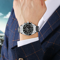 Montres NIBOSI 2310 pour hommes, montres-bracelets de luxe, logo personnalisé, mode, affaires, montre à quartz pour hommes, sport, métal, étanche, montres-bracelets