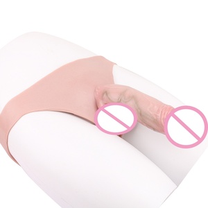 FAAK Venta al por mayor de fábrica: Extensor de pene de silicona tipo pantalón, dildo hueco para agrandamiento y extensión del pene, funda para pene, juguetes sexuales - Product Image 6