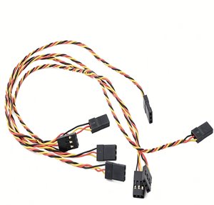 Connecteur noir torsadé personnalisé, faisceau de câbles répartiteur multi-branques tressé rouge-jaune-noir pour équipement de réfrigération - Product Image 1
