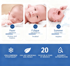 Мощный охлаждающий пластырь от лихорадки с мятой для экстренного облегчения при высокой температуре, подходит для взрослых и детей, длительного действия. - Product Image 5