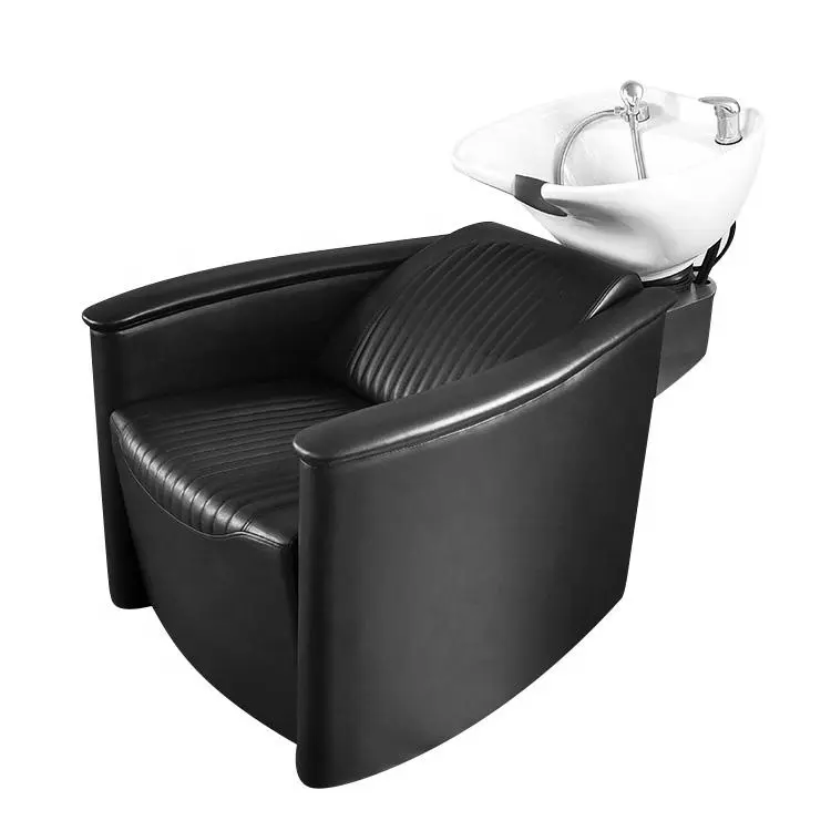 Hot Sale Color Custom Hair Salon Backwash Unit Ceramic Basin Lay Down Washing Salon Shampoo Chair ZY-SC234