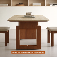 Table à manger en bois massif - Design minimaliste pour appartement et usage domestique - Construction durable