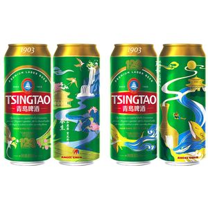 Cerveza Oscura Pasteurizada Tsingtao (1903) de Qingdao, 500ml*18 Latas, Original de Fábrica, Auténtica - Product Image 1
