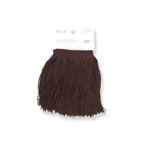 Striscia di Frange Ilan 15x200cm Colore Caffè per Artigianato e Decorazione - Product Image 2