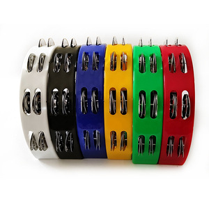 Wholesale Orff <b>Musical</b> <b>Instrument</b> Colorful Plastic Double Row Hand Shake Bell Toy <b>Musical</b> <b>Instrument</b> Tambourine Toy for Kids - Product Image 2