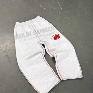 Pantalones Jogger de Algodón 100% de Pierna Ancha, Oversize y de Alto Gramaje para Hombre, con Bordado Personalizado de Dongguan - Product Image 2