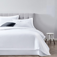 Ensembles de literie d'hôtel 100% coton imprimé à la demande draps blancs pour hôtels