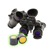 Gafas intensificadoras de imagen de fósforo montadas en casco y de mano Binoculares de visión nocturna Autogate a prueba de niebla