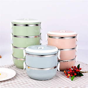 RTS Kinh Tế Và Tái Sử Dụng Thép Không Gỉ <span class=keywords><strong>Container</strong></span> Vòng 1 Lớp Thép Không Gỉ Hộp Ăn Trưa Với Nắp Để Sử Dụng Nhà - Product Image 5