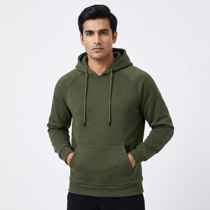 Sudadera con Capucha Extra Grande para Hombre, 100% Algodón, Térmica, para Invierno, con Capucha de Cordones y Bolsillos Tipo Muff - Product Image 1