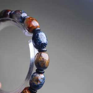 Bracelet en pierre précieuse de pietersite, équilibre énergétique naturel, bracelet en cristal, bracelets pour femmes, bois pétrifié - Product Image 4