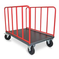 Chariot mobile de tapis résistant d'entrepôt de poignée jumelle de plate-forme résistante portative de contreplaqué