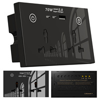 Prise intelligente Tuya WIFI 147 style britannique, prise à distance Zigbee avec commande vocale et prise USB multi-ports à charge rapide