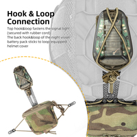 IDOGEAR Boîte de rangement pour batterie NVG en nylon tactique, pochette de contrepoids, support en forme de T, système de maintien réglable