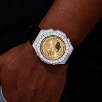Buss Down GA2100 Moissanite Thorn Watch Case Luxury Gold Plated VVS Diamond Iced Out Watch Bezel Parts Hip Hop Jewelry
