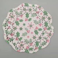 Napperons et sous-plats ronds classiques en papier coloré de qualité alimentaire, écologiques et jetables pour gâteaux