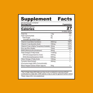 Vegan Omega 3 Gummies tummic Gummies Omega 3 1000 мг масло водорослей <span class=keywords><strong>DHA</strong></span> 600 мг EPA 300 мг для обеспечения подвижности кожи иммунной поддержки - Product Image 2