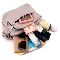 Sac à bandoulière grande capacité pour femme, personnalisé avec logo, idéal pour les voyages quotidiens, en nylon imperméable, sac messager