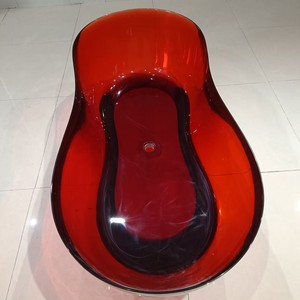 Bañera de Resina de Cristal Moderna y Independiente de Nuevo Diseño con Desagüe, Bañera de Hidromasaje para Hotel - Product Image 6