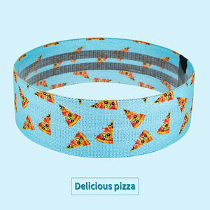 Set di Fasce di Resistenza in Tessuto di Poliestere per Glutei e Corpo (Donut/Pizza/Avocado) - Design Portatile a Cerchio per Fitness - Product Image 6