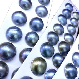 Mabei World Large 17-19mm Starry Sky Blue Sea Water Mabe <b>Pearl</b> Grade 1A - Product Image 5