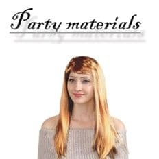 Accessori per feste marroni bagnati per costumi Cosplay di fine anno puntelli lunghi capelli lisci - Product Image 1