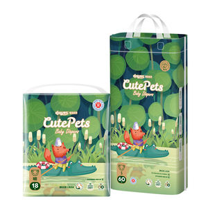 Couches jetables XXL pour bébé fabriquées aux États-Unis, haute absorption, protection anti-fuites, séchage rapide et confortables, motifs imprimés, SAP, pâte de cellulose japonaise - Product Image 2