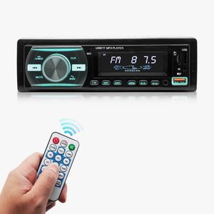 เครื่องเล่นดีวีดีติดรถยนต์ 12V แบบ 1 DIN พร้อมช่องเสียบ USB, TF, MP3, วิทยุสเตอริโอ FM, บลูทูธ, AUX, SD, รีโมทคอนโทรล และช่องเสียบ USB สำหรับแผงหน้าปัด - Product Image 1