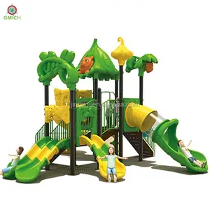 Grosir hijau bermain slide-JMQ-18126B Slide Hijau Taman Bermain Besar Yang Inovatif