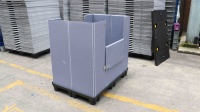 Boîte en plastique solide emballage palette en plastique conteneur avec roue