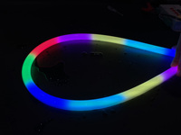 Bande LED néon flexible et pliable BERIXDEEP RGBIC incurvée 16 points d'éclairage supérieur 24V étanche adressable pour extérieur
