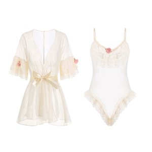 Nuovo arrivo <span class=keywords><strong>donna</strong></span> estate <span class=keywords><strong>XXL</strong></span> biancheria intima set pigiami Sexy per il tempo libero con pizzo macchiato moda <span class=keywords><strong>donna</strong></span> pigiami - Product Image 6