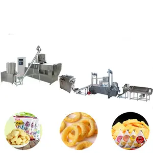 Automatic bugles salad bugles snack extruder production line food process line CE certificated rice cracker production line