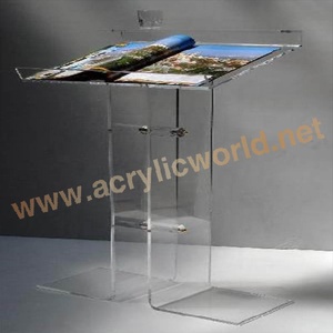 Pupitre de conférence en acrylique transparent moderne pour présentations et événements - Product Image 4