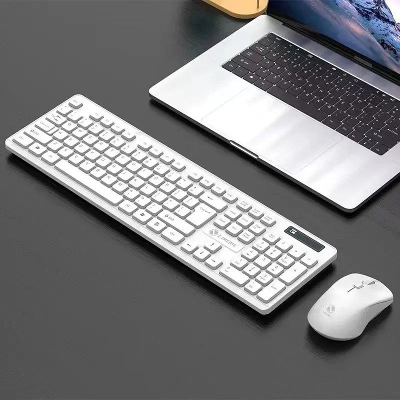 2023W100オフィスビジネススタイルワイヤレスキーボードとマウスのコンボ104キーラップトップワーキングオフィス用USBレシーバー