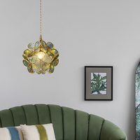 Lampu Gantung LED Tembaga Motif Bunga Vintage Prancis dengan Garansi 3 Tahun untuk Kamar Tidur, Kedai Kopi, Ruang Makan