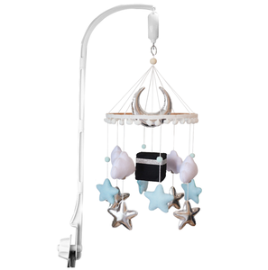 Cadeau français pour nouveau-né Jouets souples suspendus personnalisés Décoration de chambre d'enfant en feutre musical Coran Kaaba Mobile islamique pour bébé - Product Image 1